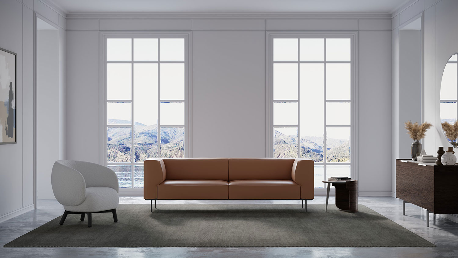 diplo modern leather sofa by sevensedie 8176