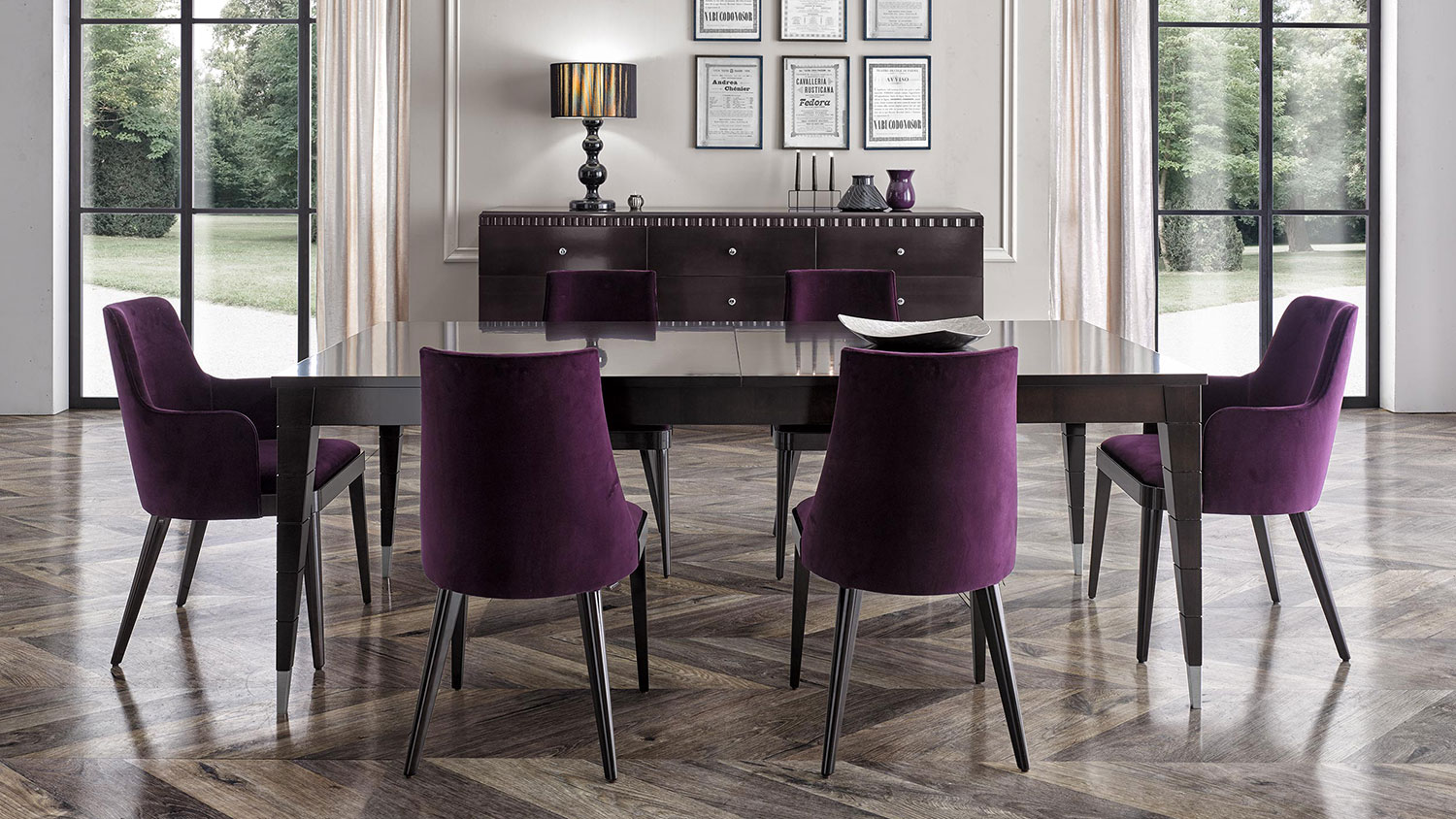 ellipse contemporary extendable dining set 2452