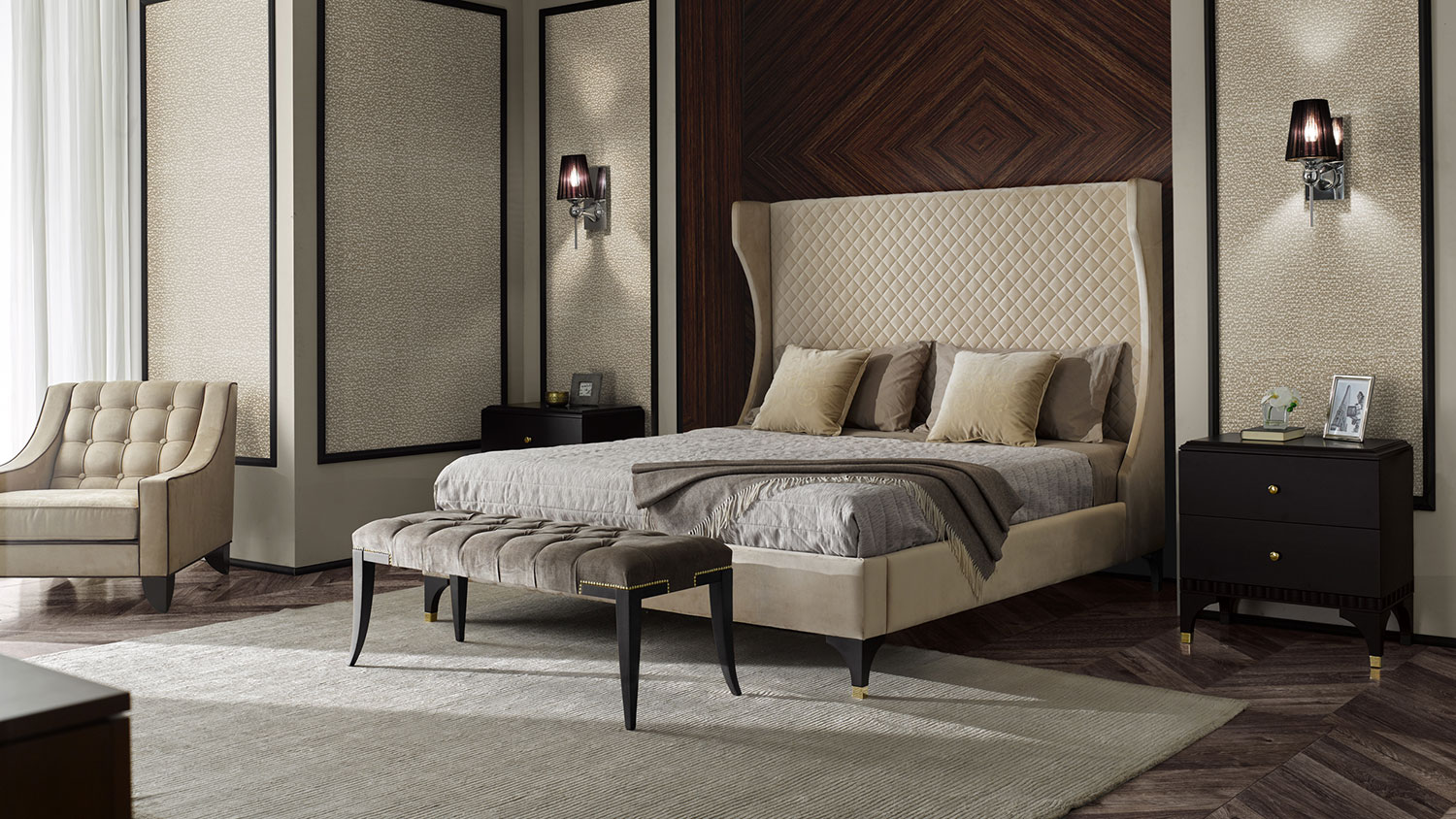 ellipse contemporary master bedroom set 1879